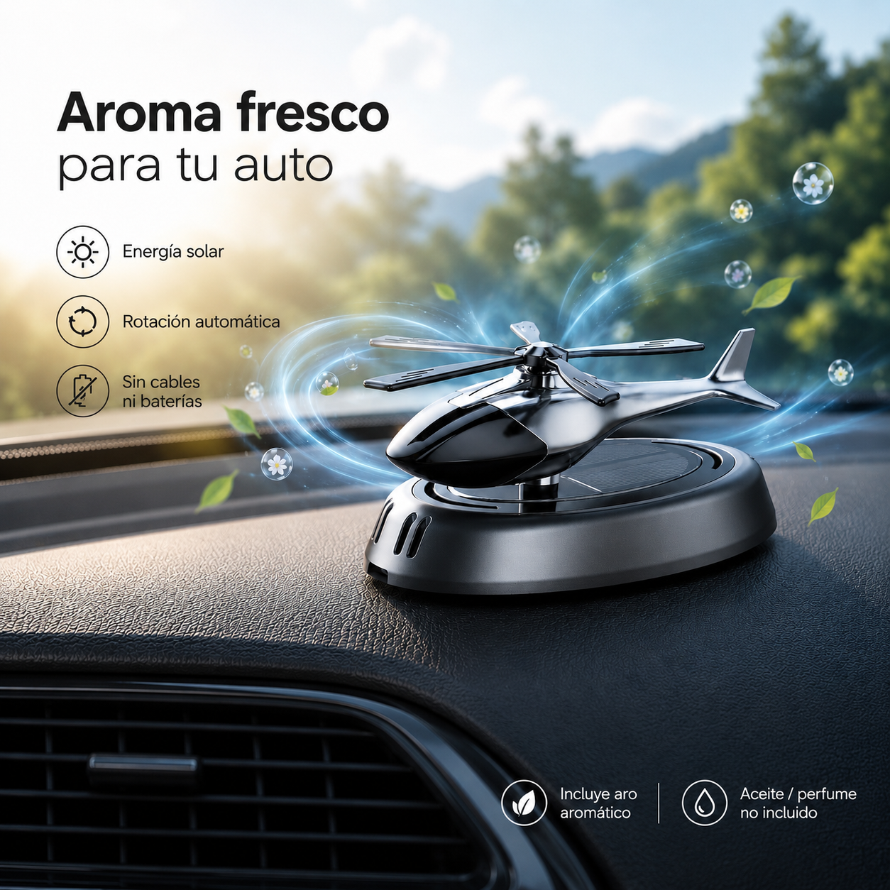Ambientador Solar De Helicóptero Automatico