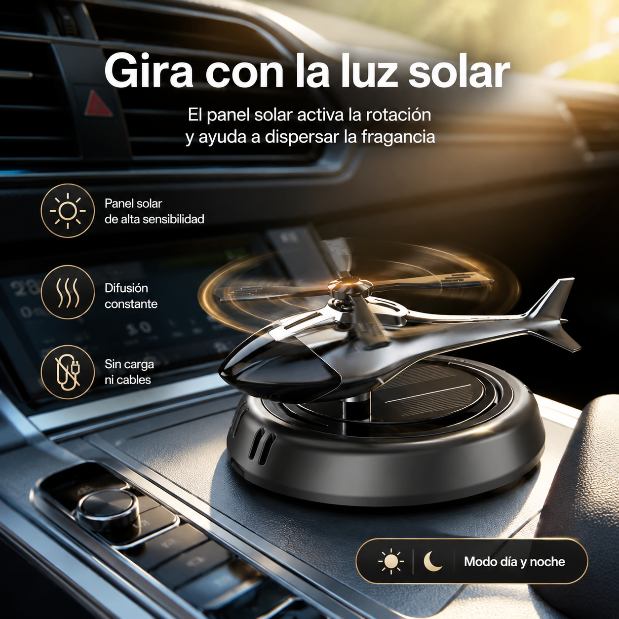 Ambientador Solar De Helicóptero Automatico